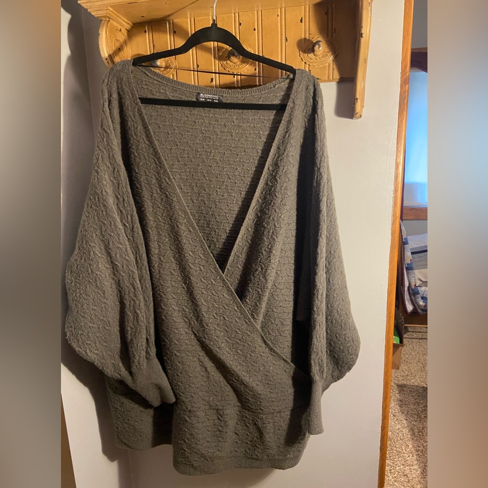 BloomChic sweater with lantern sleeves.